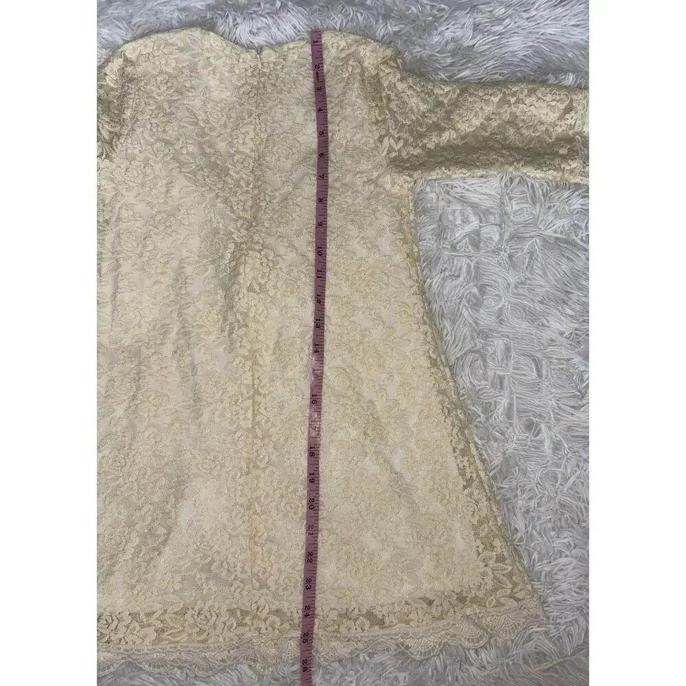 April Girl 150 Lace Ivory 3/4 Sleeved Dress. Delicate, Feminine, So Pretty.